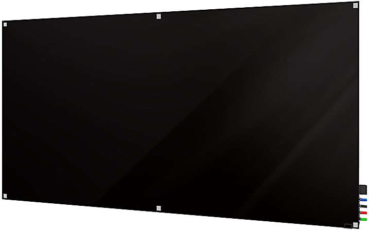 Ghent Harmony Magnetic Glass Dry-Erase Board, 48” x 60”, Black
