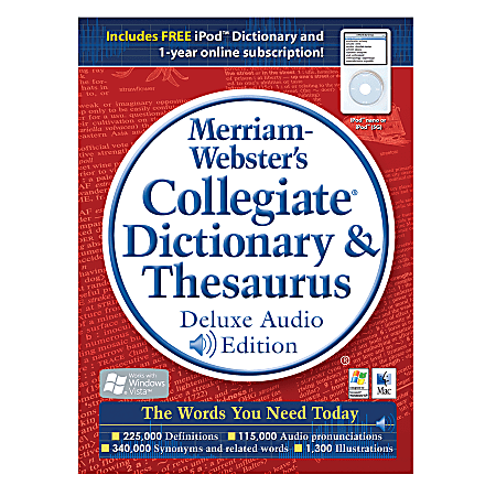Merriam-Webster's Collegiate® Dictionary & Thesaurus, Traditional Disc