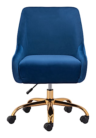 Zuo Modern Madelaine Ergonomic High Back Office Chair BlueGold