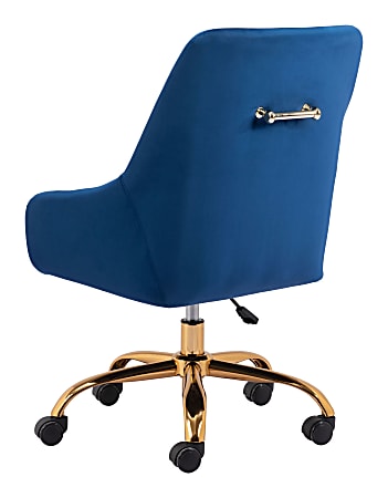 High back velvet shop desk chair
