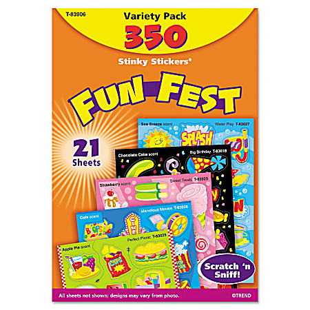 TREND Stinky Stickers Variety Pack, Fun Fest, Set Of 350