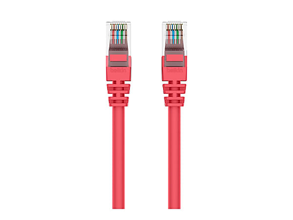 Belkin High Performance - Patch cable - RJ-45 (M) to RJ-45 (M) - 7 ft - CAT 6 - snagless - red -  - A3L980B07REDS