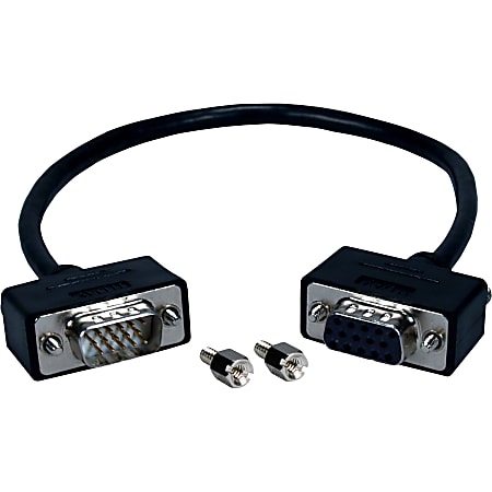 QVS CC320M1-01 Video Cable - 1 ft Video Cable for Monitor - First End: 1x 15-pin HD-15 - Male - Second End: 1x 1 - CC320M101