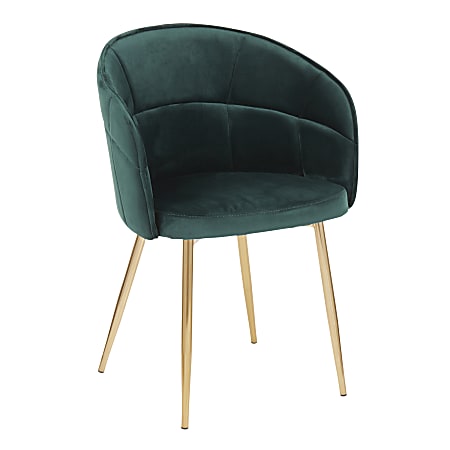 LumiSource Lindsey Chair, Green/Gold