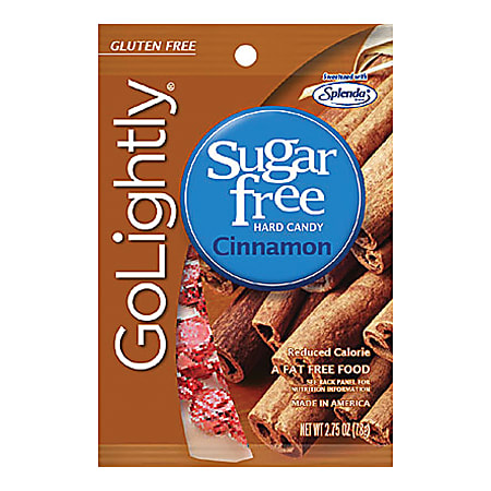 Hillside Candy Go Lightly Sugar-Free Candy For Diabetics, Cinnamon, 2.75 Oz Bag
