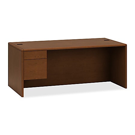 HON® 10700 Series™ Prestigious Laminate Single Left-Pedestal Desk, 29 1/2"H x 72"W x 36"D, Henna Cherry