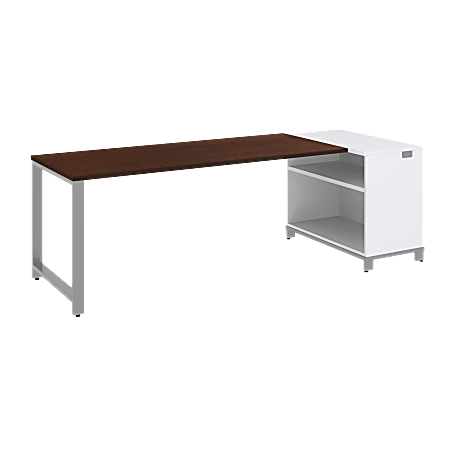 BBF Momentum 72" Desk With 30" Storage, 29 1/2"H x 79 1/2"W x 36"D, Mocha Cherry, Premium Installation Service