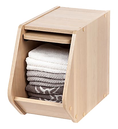 IRIS Modular Stacking Storage Box With Door 12 116 H x 7 78