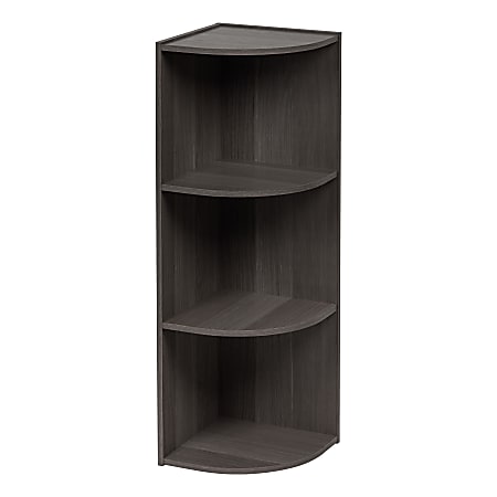 Iris 3 tier shop corner shelf white
