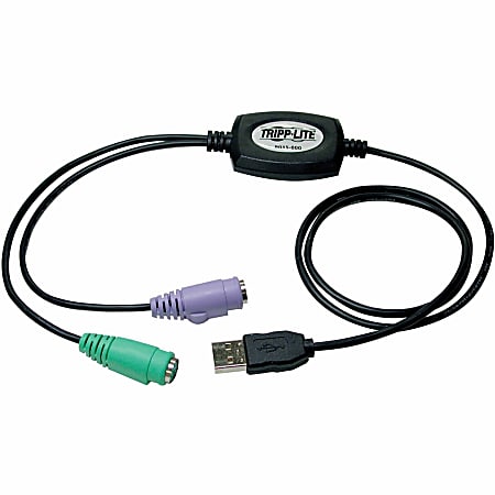 Eaton Tripp Lite Series USB to PS/2 Adapter for Keyboard and Mouse - Type A Male USB