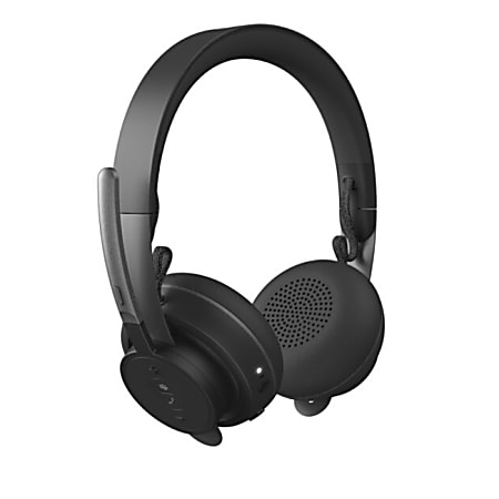 Logitech Zone Wireless Headset Stereo Wireless Bluetooth 98.4 ft 30 Hz 13  kHz Over the head Binaural Circumaural Omni directional MEMS Technology  Electret Condenser Noise Cancelling Microphone Noise Canceling - Office  Depot