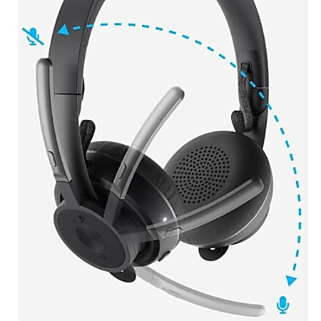 Logitech Zone Wireless Headset Stereo Wireless Bluetooth 98.4 ft 30 Hz 13  kHz Over the head Binaural Circumaural Omni directional MEMS Technology  Electret Condenser Noise Cancelling Microphone Noise Canceling - Office  Depot