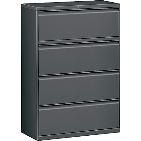 Workpro 19 D Lateral 4 Drawer File Cabinet Charcoal Office Depot