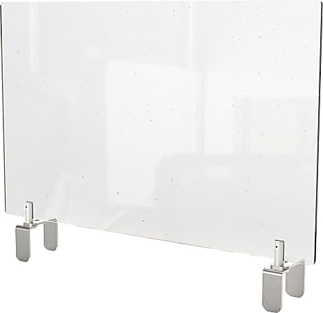 Ghent Partition Extender With Attached Clamp, 18” x 24”, Frosted