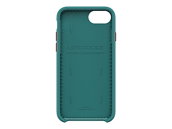 LifeProof WAKE - Back cover for cell phone - ocean-based recycled plastic - green/orange, down under - mellow wave - for Apple iPhone 6, 6s, 7, 8, SE (2nd generation), SE (3rd generation)