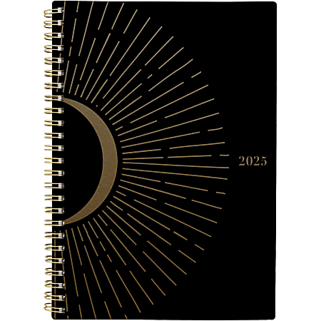 2025 Cambridge® Radiate Weekly/Monthly Planner, 5-1/2" x 8-1/2", Black, January To December, 1725-200