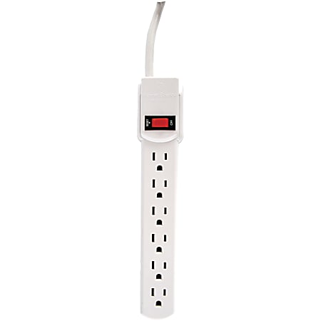 GE Six Outlets Three Wire Power Strip -