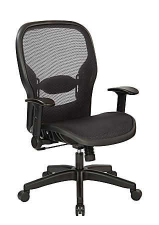 Office Star™ Space Seating 23 Series Air Grid® Mid-Back Manager's Chair, Black