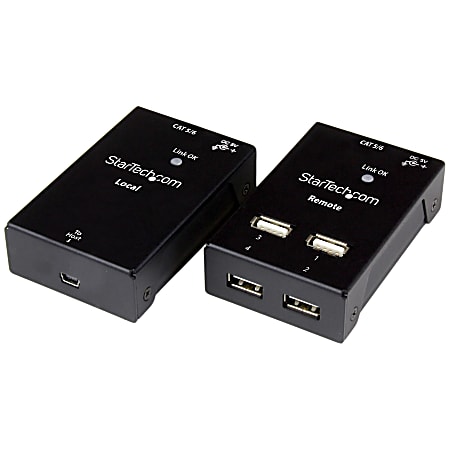 StarTech.com 4 Port USB 2.0-Over-Cat5-or-Cat6 Extender - up to 130ft (40m)
