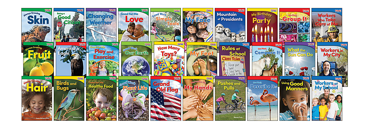 Shell Education Teacher Created Materials TIME FOR KIDS Nonfiction Book Set, Set Of 30 Books, Kindergarten
