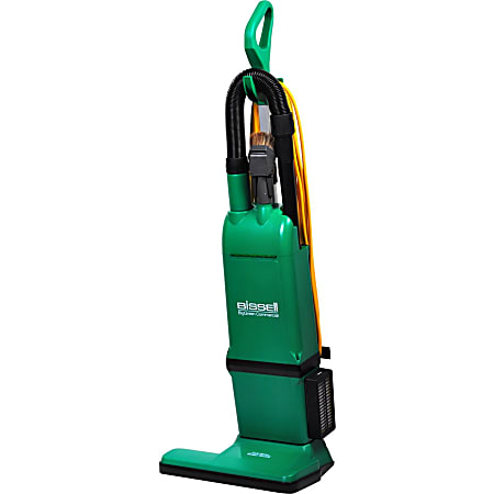 BigGreen Commercial BG1000 Upright Vacuum Cleaner - 1080 W Motor - 1.19 gal - 15" Cleaning Width - 50 ft Cable Length - 72" Hose Length - 710.6 gal/min - AC Supply - 9 A - 67 dB(A) Noise - Green