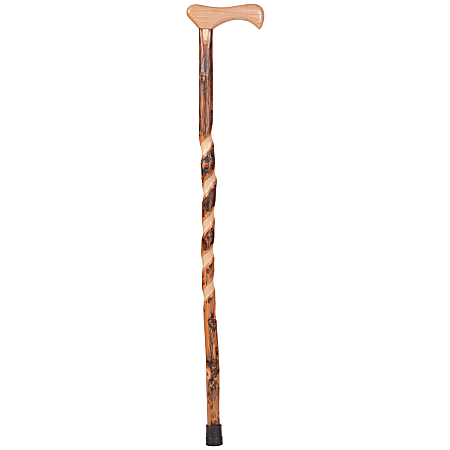 Brazos Walking Sticks™ Twisted Hickory Handcrafted Cane, 37", Natural