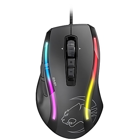 Roccat Kone EMP - Max Performance RGB Gaming Mouse - Optical - Cable - Black - USB 2.0 - 12000 dpi - Tilt Wheel