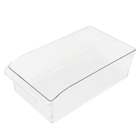 Martha Stewart Everyday 6.1-Quart Plastic Fridge Storage Container, Clear