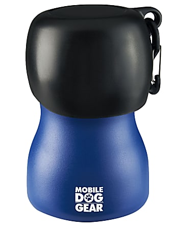 Overland Mobile Dog Gear 9.5 Oz Stainless Steel Water Bottle, Blue