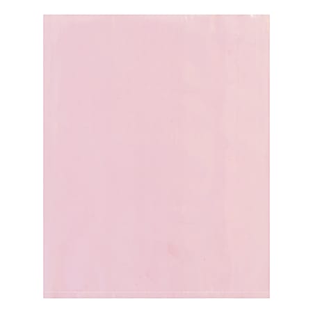 Office Depot® Brand 6 Mil Anti-Static Flat Poly Bags, 8" x 8", Pink, Case Of 1000