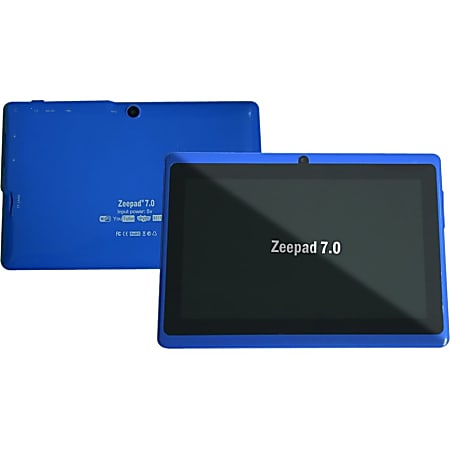 Zeepad Tablet - 7" - 512 MB DDR3 SDRAM - Allwinner Cortex A8 A13 1.50 GHz - 4 GB - Android 4.2 Jelly Bean - 800 x 480 - Blue