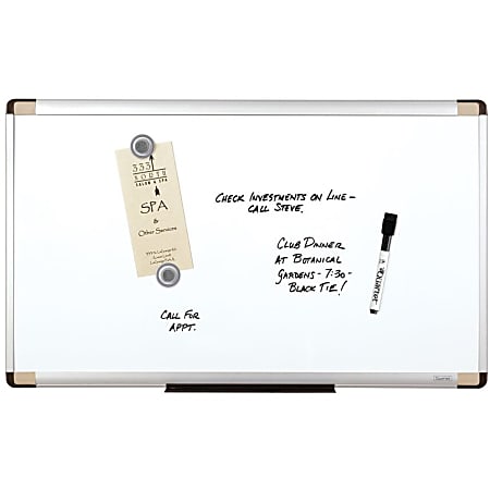 Infinity Magnetic Glass Dry Erase Cubicle Board, 30 x 18, White Surface -  mastersupplyonline