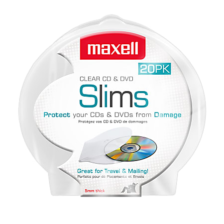 Maxell CD-356 Slim CD/DVD Jewel Case