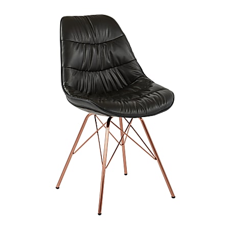 Ave Six Langdon Chair, Black/Rose Gold