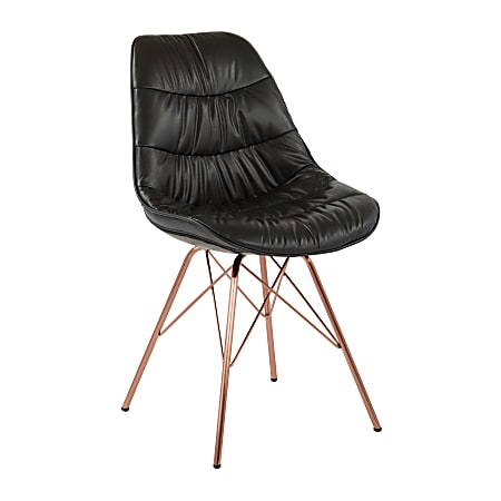 Office Star™ Avenue Six Langdon Chair, Black/Rose Gold