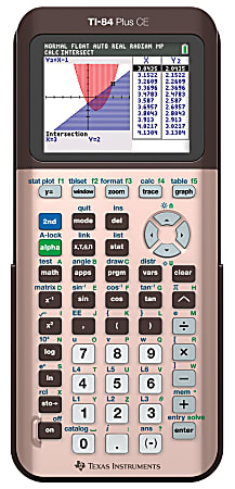 Texas Instruments&reg; TI-84 Plus CE Color Graphing Calculator, Rose Gold