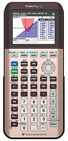 Texas Instruments® TI-84 Plus CE Color Graphing Calculator, Rose Gold