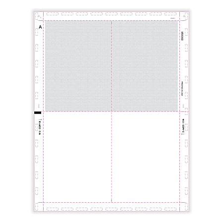 ComplyRight® W-2 Tax Forms, 4-Up (Box), With Printed Backer Copy B, V-Fold Duplex, 11", Pack Of 500 Forms