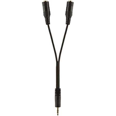 Belkin F8Z359TT06INCHP Headphone Audio Splitter Cable - 6" Mini-phone Audio Cable  - F8Z359TT06INCHP