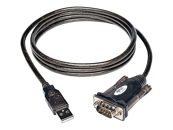 Tripp Lite 5ft USB to Serial Adapter Cable USB-A to DB9 RS-232 M/M 5' - Serial adapter - USB - RS-232 - black