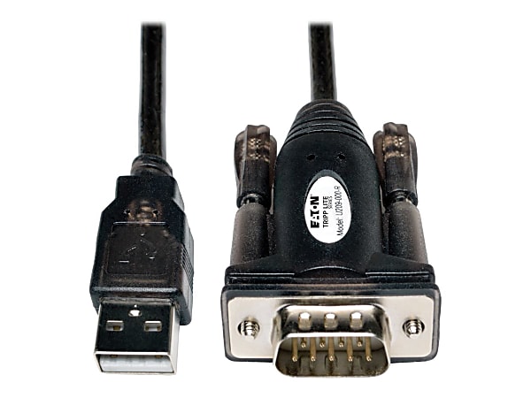 Eaton Tripp Lite Series 5ft USB to Serial Adapter Cable USB-A to DB9 RS-232 M/M 5' - Serial adapter - USB - RS-232 - black