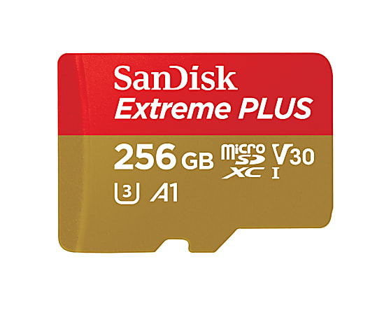 SanDisk® Extreme® PLUS microSD UHS-I Card With Adapter, 256GB