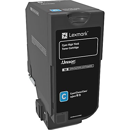 Lexmark Original Toner Cartridge - Laser - High Yield - 12000 Pages - Cyan