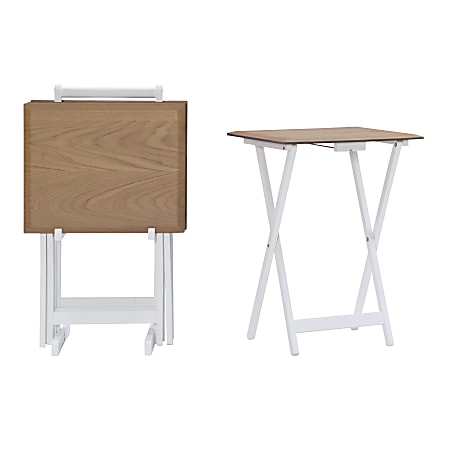 5 piece folding tray table set store