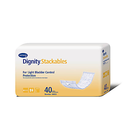 Dignity® Stackables® Pads, 3 1/2" x 12", Box Of 40