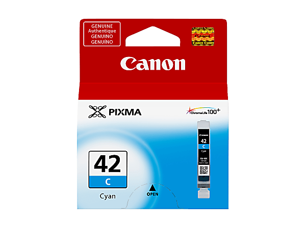 Canon® CLI-42 ChromaLife 100+ Cyan Ink Tank, 6385B002