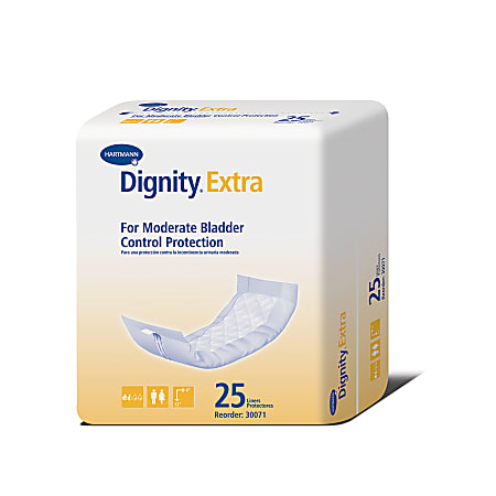 Dignity® Extra Absorbent Pads, 4" x 12", Box Of 25