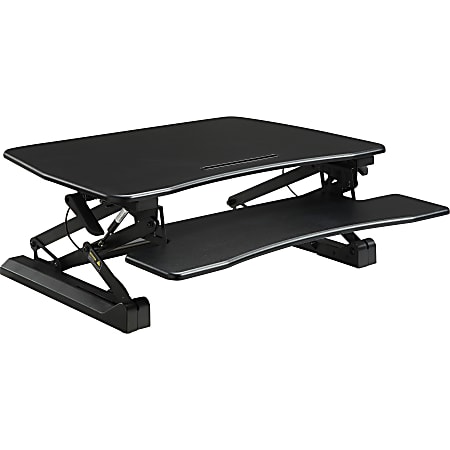 Lorell® V2 Gas-Lift Sit-To-Stand Desk Riser, Black