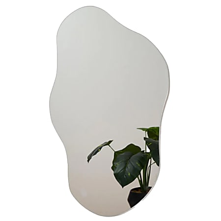 Dormify Rhea Frameless Wavy Mirror, Silver