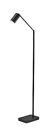 Adesso® Colby LED Floor Lamp, 69"H, Matte Black Shade/Matte Black Base